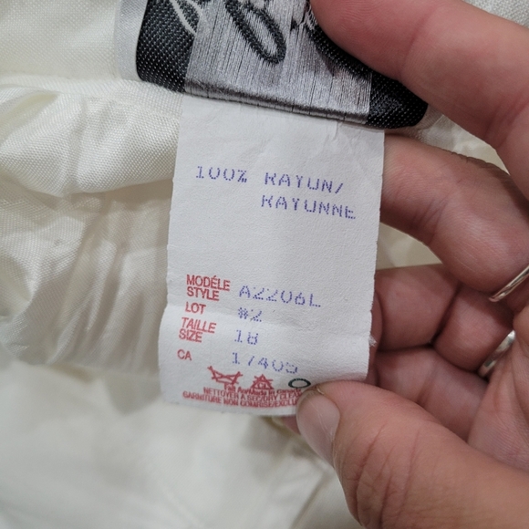 Elegant Vintage White Women's Pants - Picture 6 of 6